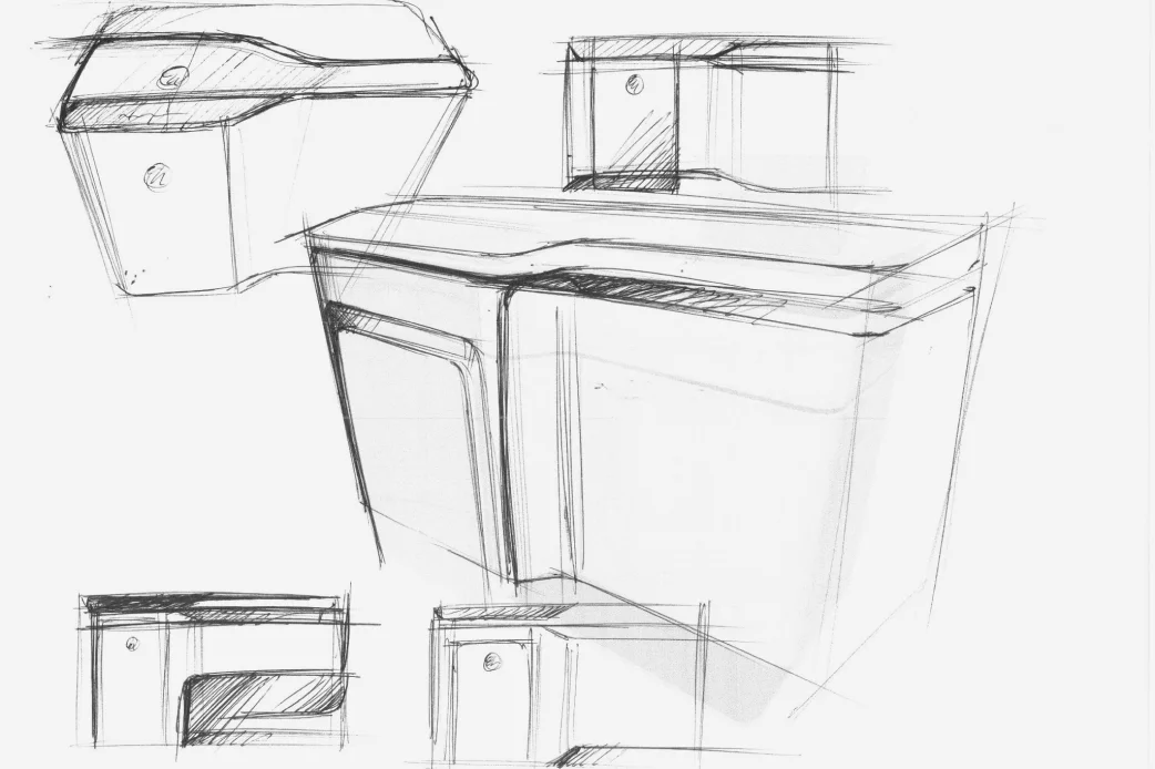 Sketches of a 3d printer by Nacar