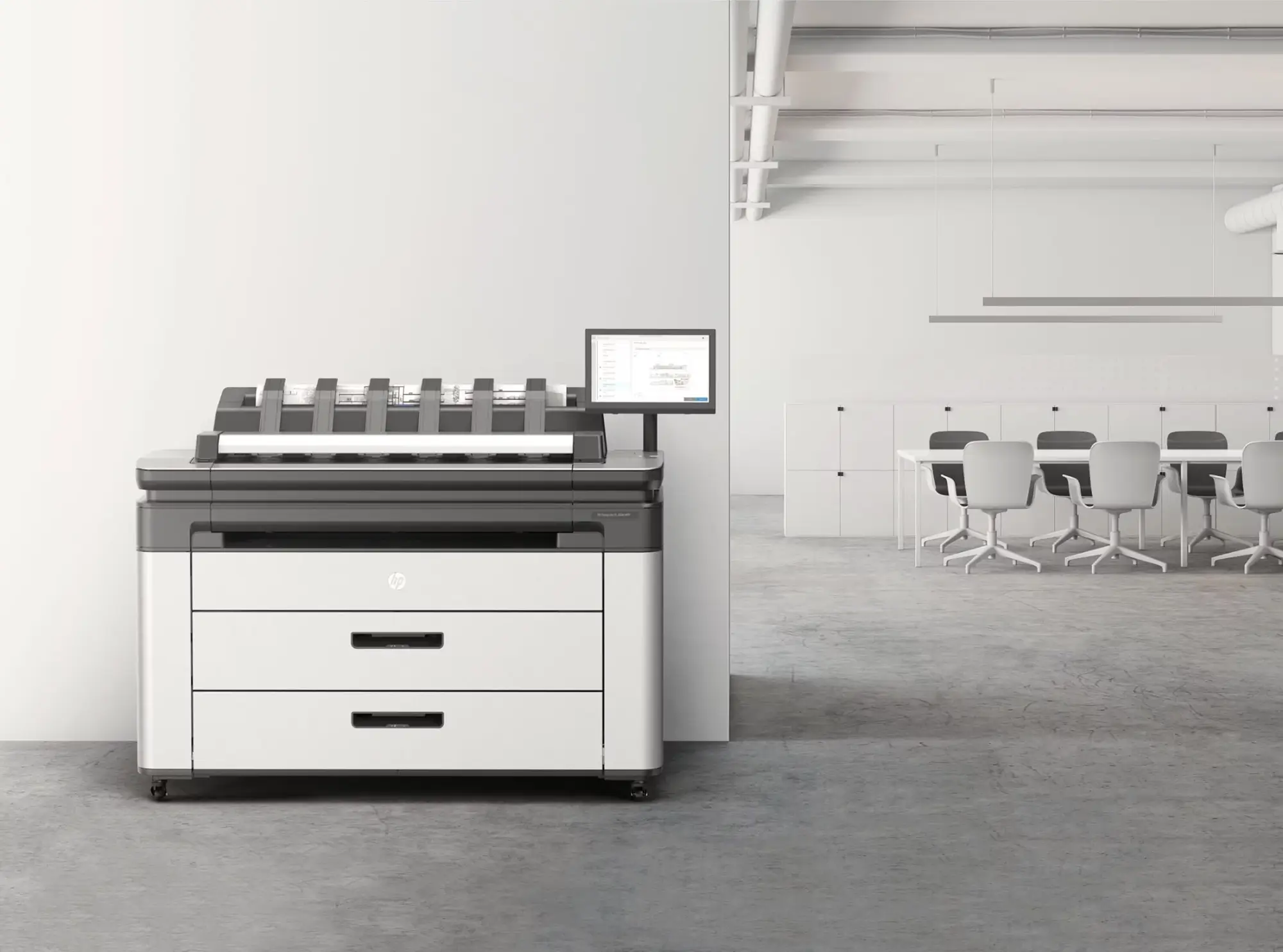 Industrial design of a printer by Nacar Agency for HP