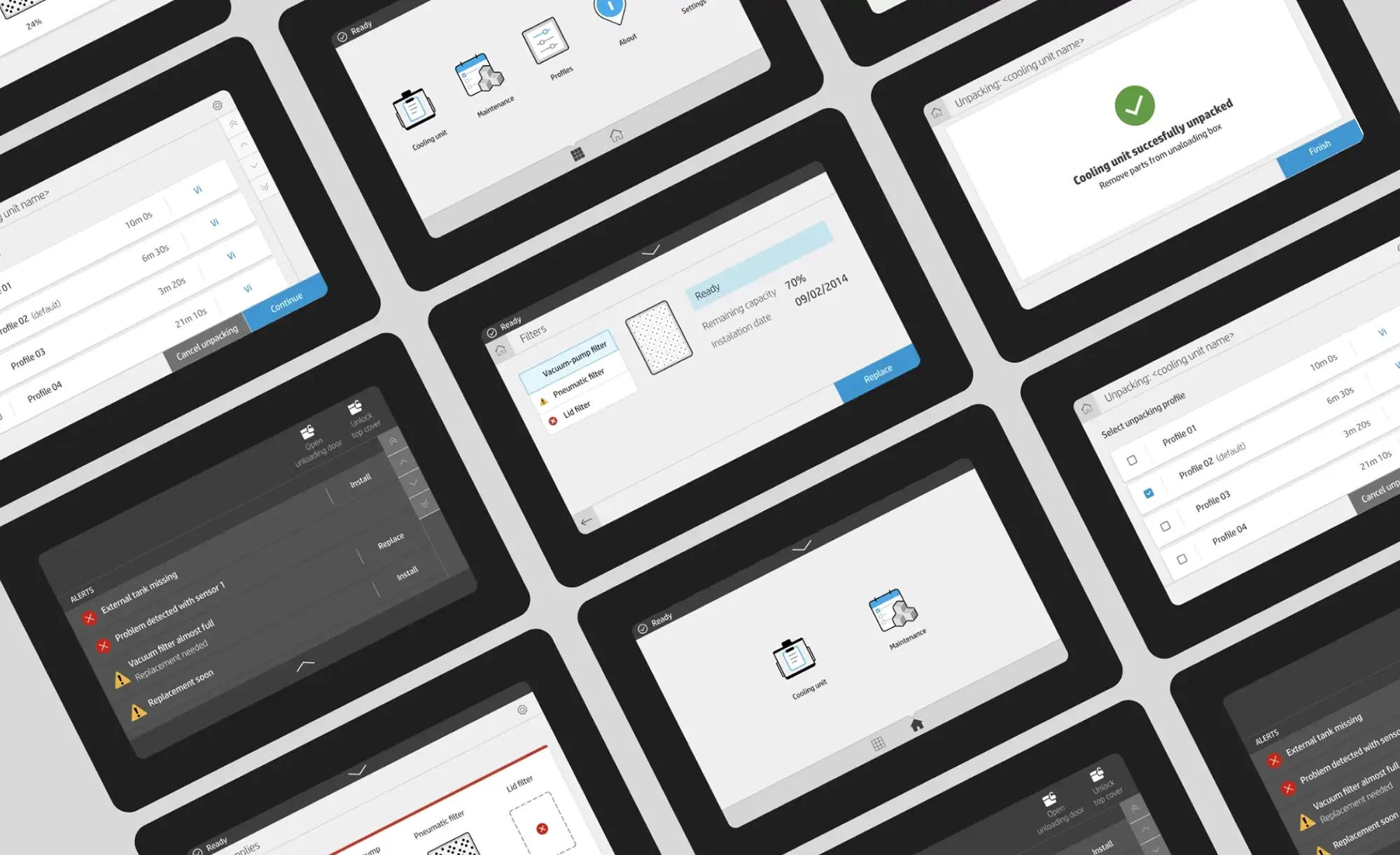 UX/UI design for a printer by Nacar for HP